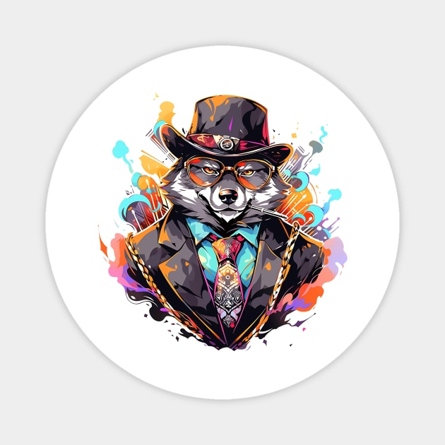 gangster wolf Magnet by piratesnow